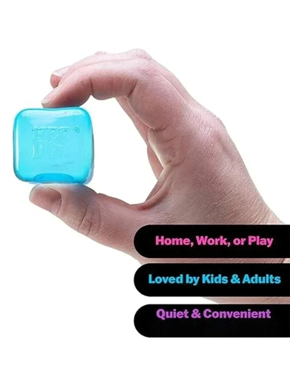 NeeDoh Nice Ice Baby Small Cube Fidget Squish Toy Nee Doh Mini Squeeze Ball NEW
